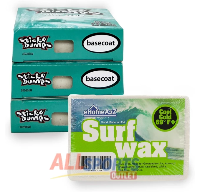 EHOMEA2Z Surfboard Wax Cold Bundle with Sticky Bumps All Sports Outlet