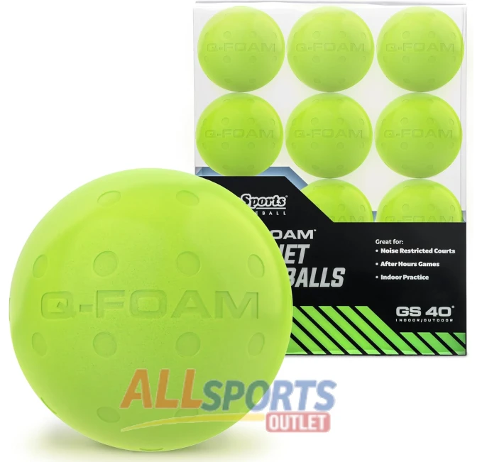 GoSports GS 40 Quiet Foam Pickleballs 12 Pack All Sports Outlet