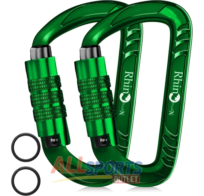 Rhino Products 12kN Heavy Duty Auto Locking Carabiner Clips All Sports Outlet