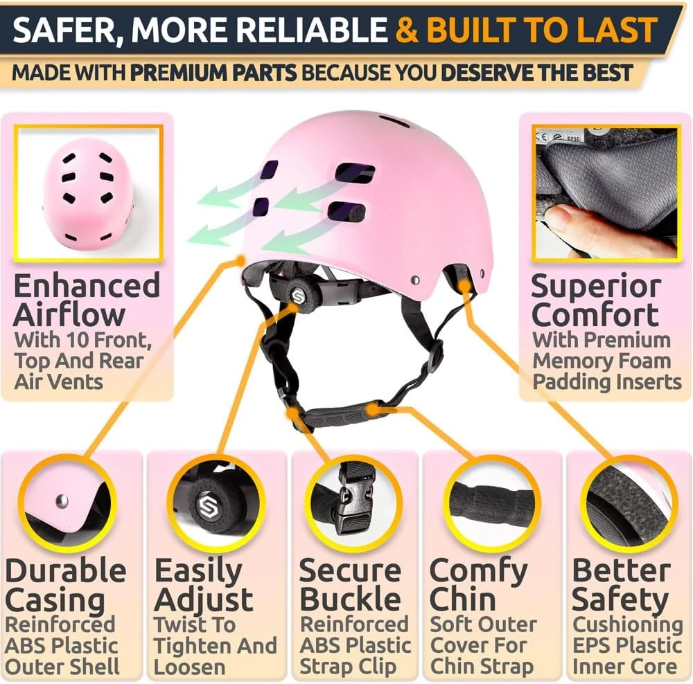 SKITCH Skateboard Helmet for Kids Teens Protective Gear All Sports Outlet - Image 4