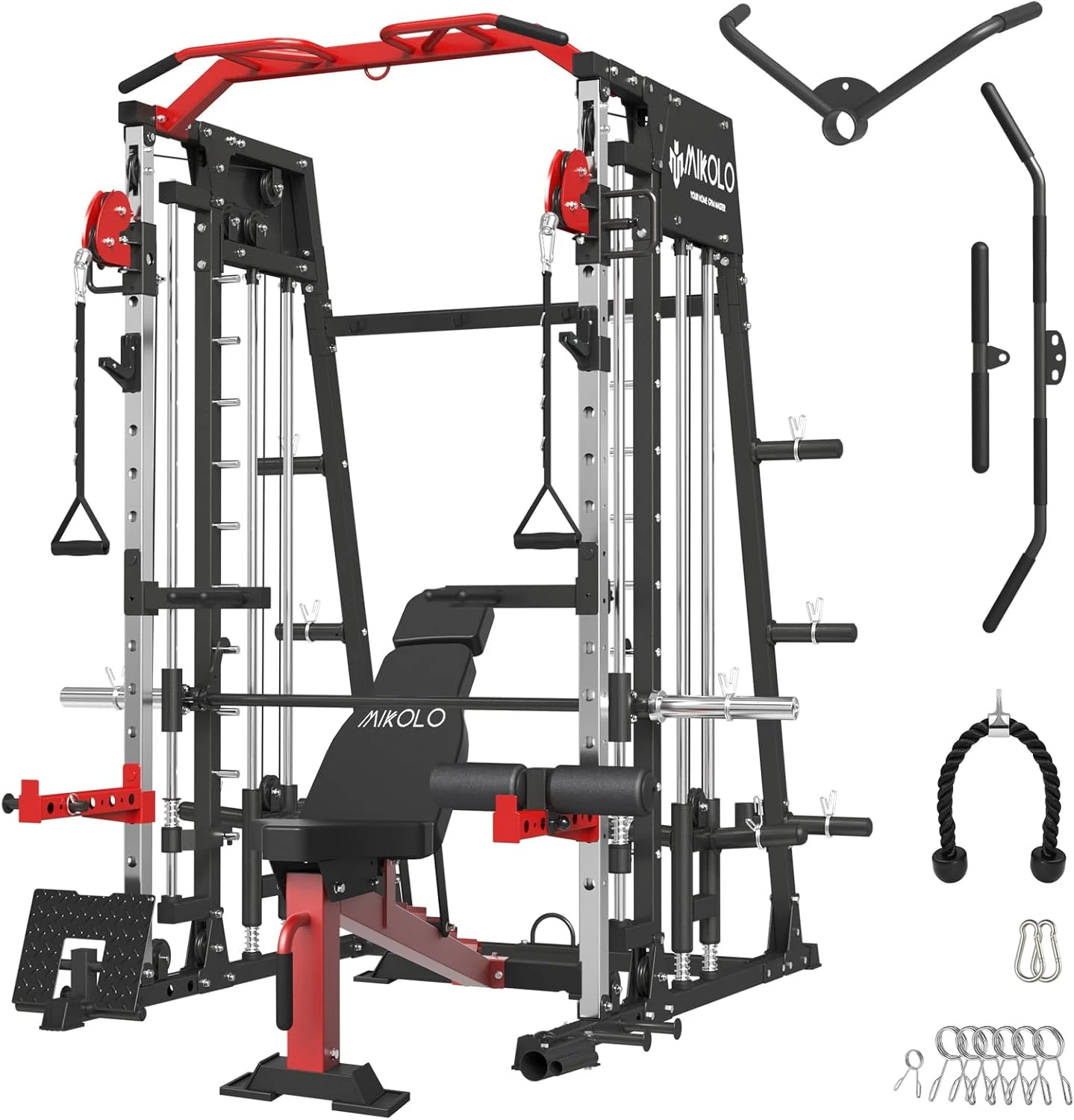 Mikolo Smith Machine Home Gym with Squat Rack All Sports Outlet