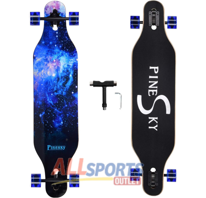 PINESKY 41 Inch Longboard Skateboard Complete All Sports Outlet