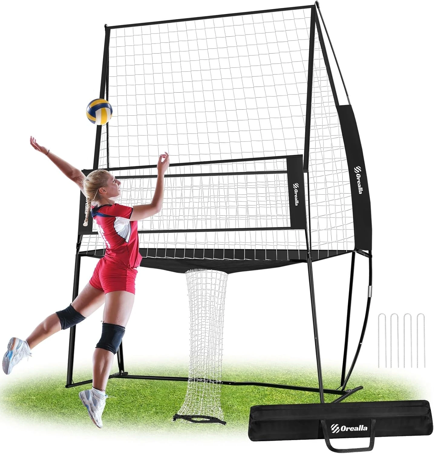 Orealla Volleyball Training Equipment Adjustable Net for Practice