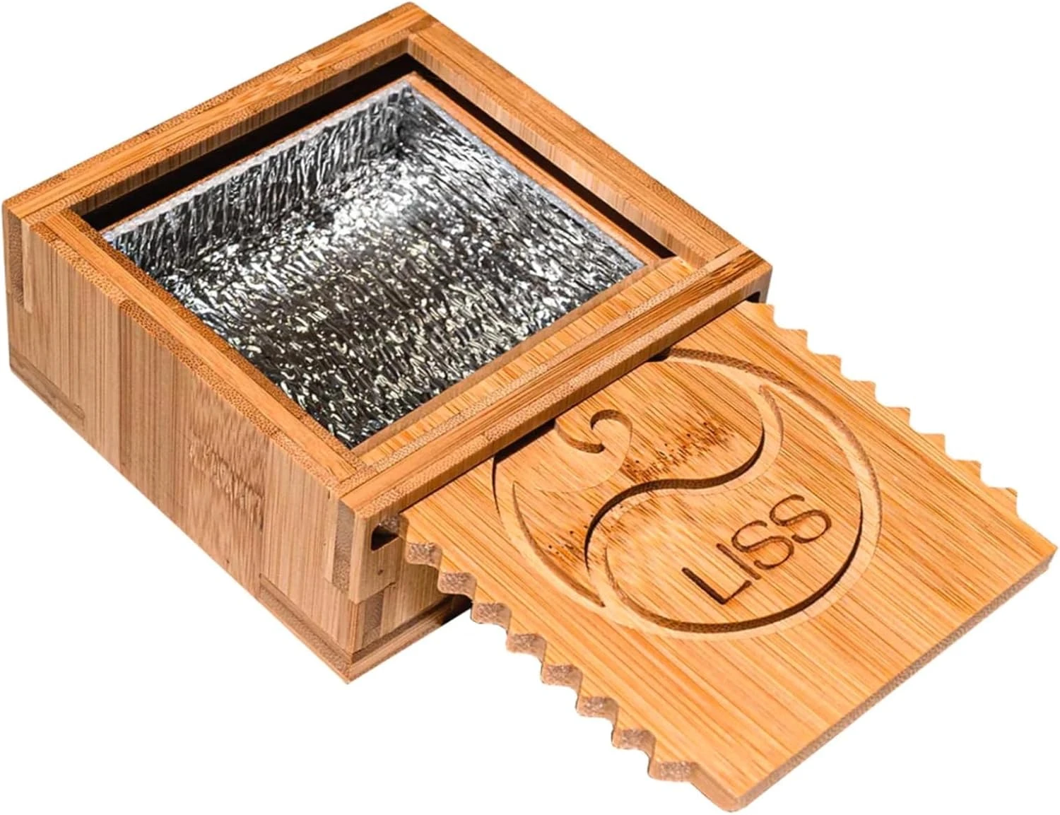 Living in Sunshine Surf Wax Box Insulated Bamboo Holder All Sports Outlet