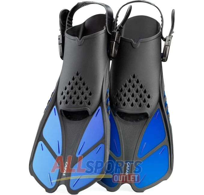 CAPAS Swim Fins All Sports Outlet Travel Size Short Fins for Snorkeling Diving
