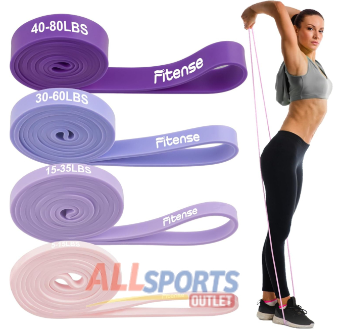 Fitense 5-80lbs Resistance Bands Set for Home Workout All Sports Outlet