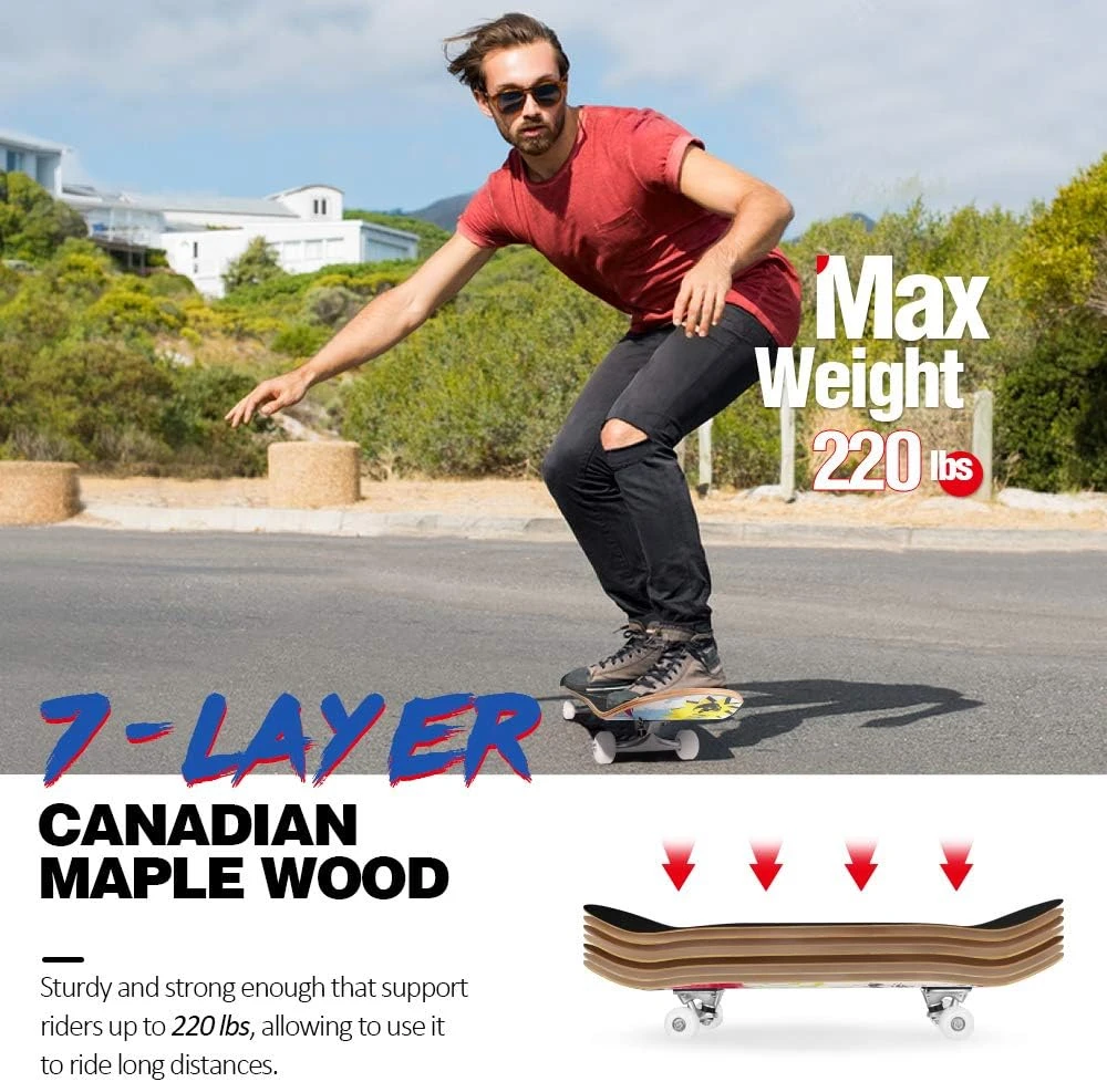 BELEEV 31 Inch Complete Skateboard All Sports Outlet for Kids - Image 2