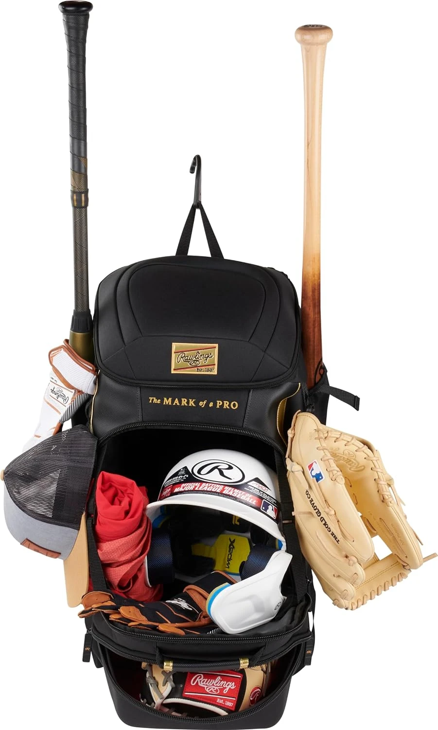 Rawlings Gold Collection Backpack Equipment Bag Black All Sports Outlet - Image 3