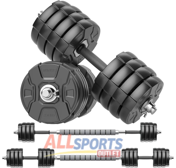 RUNWE Free Weight Set with Steel Connector for Home Gym All Sports Outlet