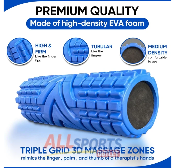 IRoller Foam Roller All Sports Outlet 5 Year Warranty Firm High Density EVA Foam