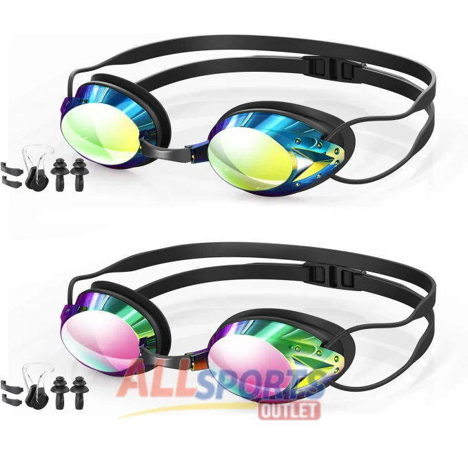 HMTIY Swim Goggles 2 Pack Anti Fog for Men Women All Sports Outlet