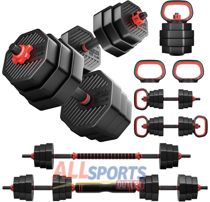 KeppiFitness Adjustable Dumbbell Set for Home Gym Workouts