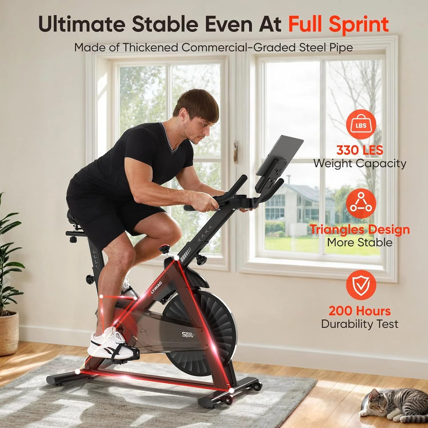 Exercise Bike Adjustable Magnetic Brake Resistance All Sports Outlet - Image 2