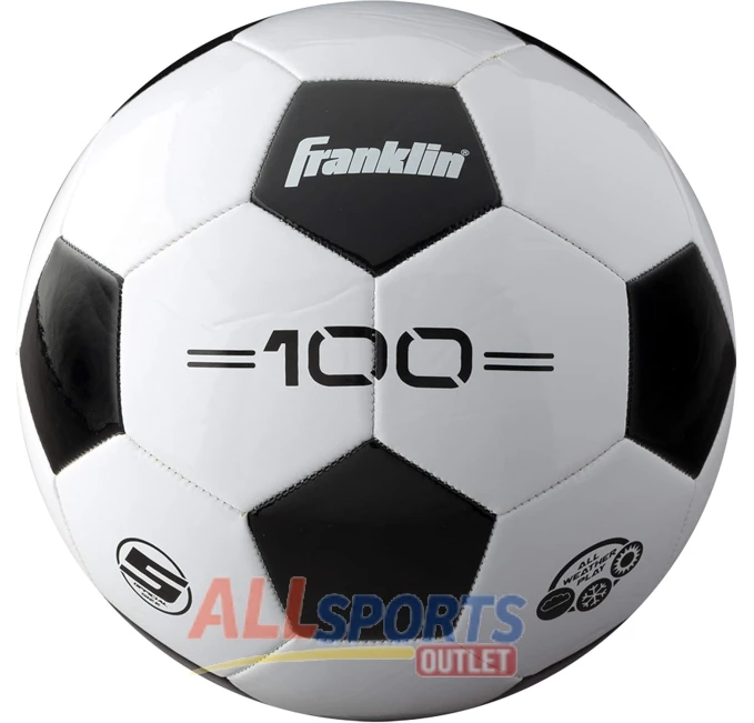 Premium Franklin Adult Soccer Ball White Black Size 5 Sports Gear