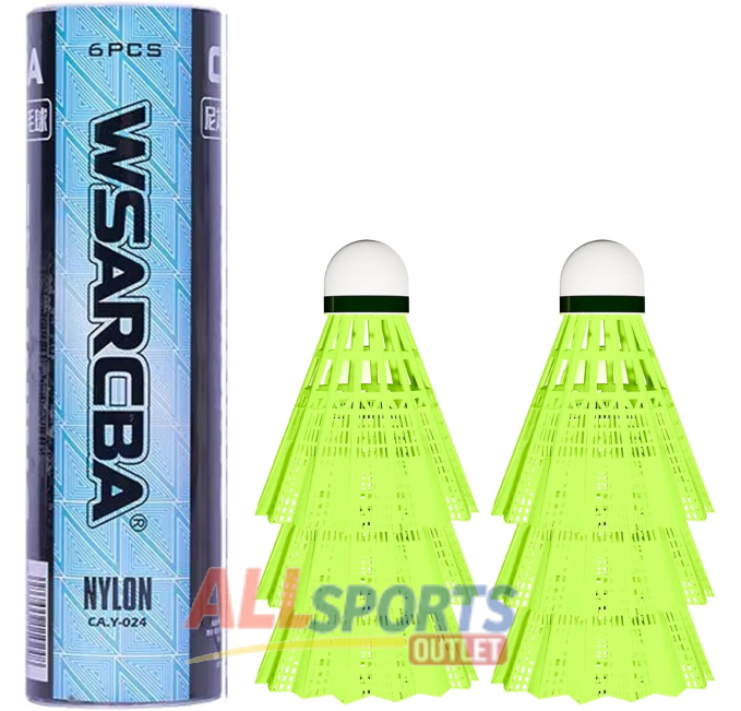 YSYONM Badminton Shuttlecocks 6 Pcs Nylon Plastic Birdies All Sports Outlet