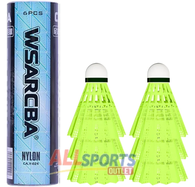 YSYONM Badminton Shuttlecocks 6 Pcs Nylon Plastic Birdies All Sports Outlet