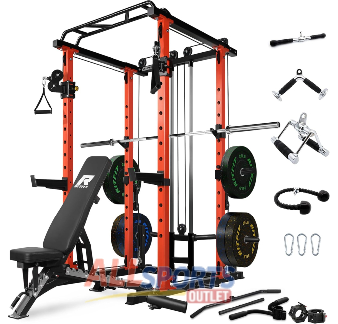 RitFit Squat Rack Power Cage Home Gym Package 1000LBS All Sports Outlet