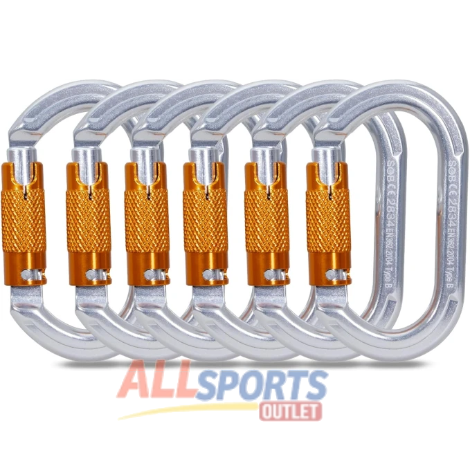 SOB 22KN Heavy Duty Auto Locking Climbing Carabiner Clips All Sports Outlet