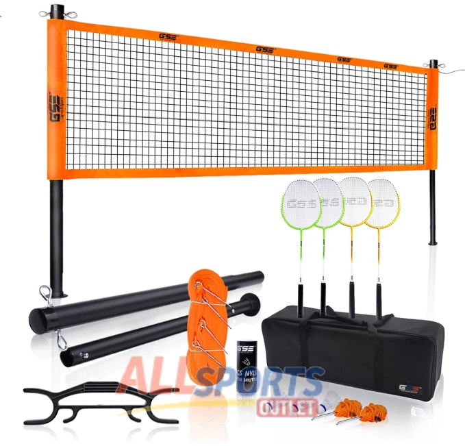 GSE Badminton Set with Net and Birdies All Sports Outlet