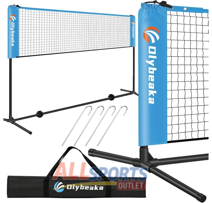 Olybeaka 17 ft Portable Net for Badminton Volleyball Pickleball All Sports Outlet