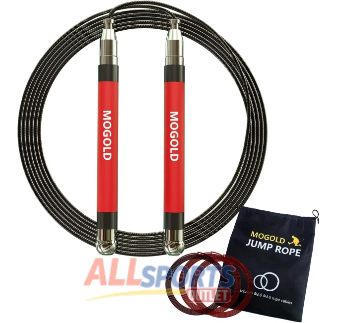 MOGOLD Speed Jump Rope Adjustable for Fitness Workout All Sports Outlet