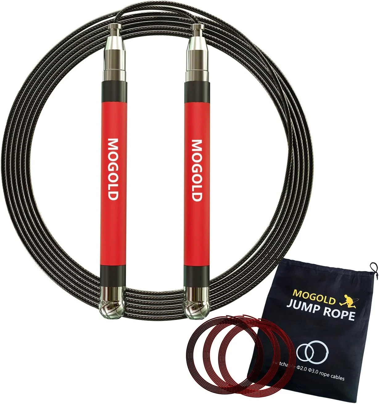 MOGOLD Speed Jump Rope Adjustable for Fitness Workout All Sports Outlet
