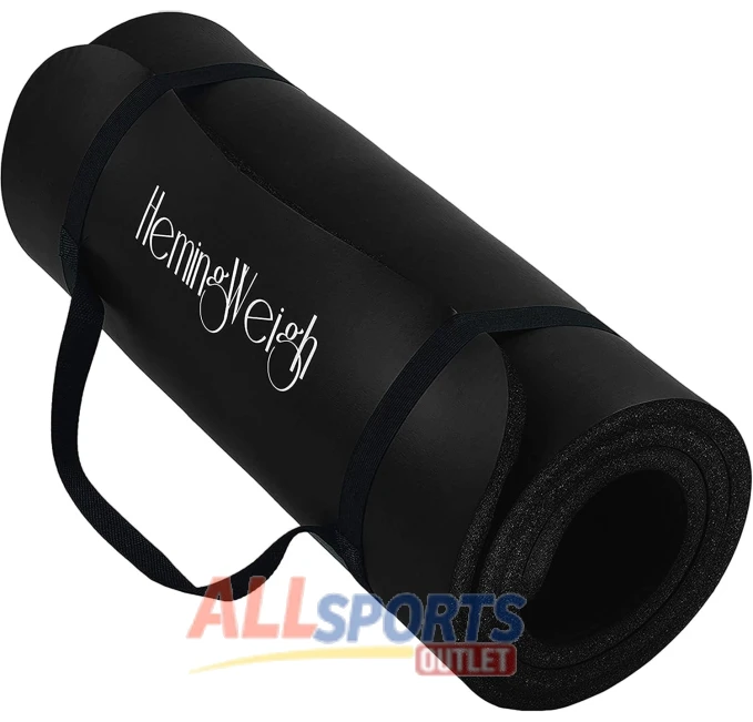 HemingWeigh 1 Inch Extra Thick Non-Slip Yoga Mat All Sports Outlet