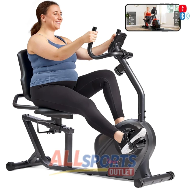Sunny Health Fitness Heavy Duty Recumbent Bike Exercise for Seniors All Sports Outlet