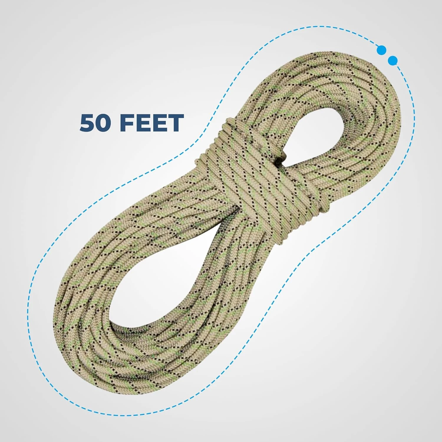 Rock-N-Rescue Sterling C-IV 9mm Rope 50 Feet Neon Green All Sports Outlet Made in USA - Image 2