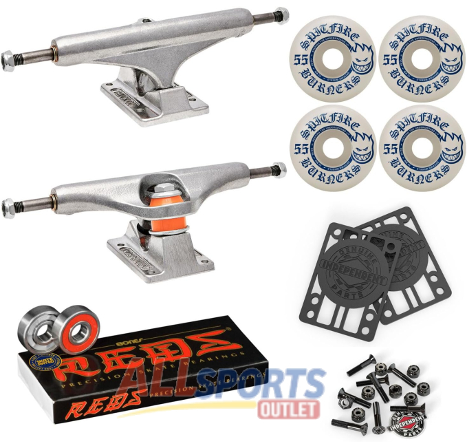 Independent 149 Mid Skateboard Trucks Spitfire Burners Wheels