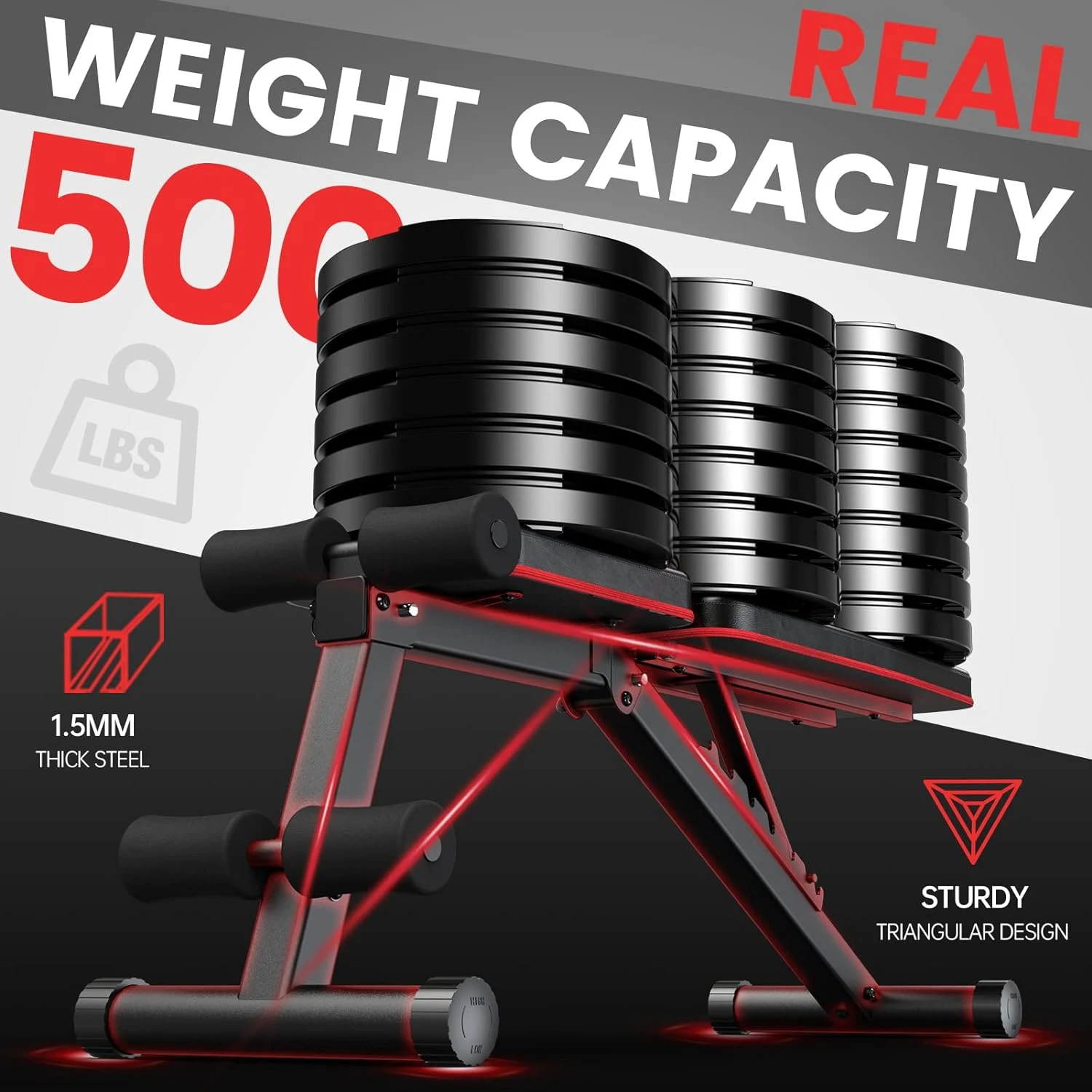 PASYOU Adjustable Weight Bench Full Body Workout for Home Gym - Image 3