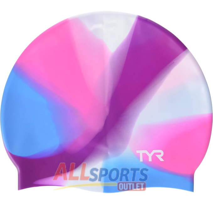 TYR Tie Dye Silicone Swim Cap All Sports Outlet Youth Size