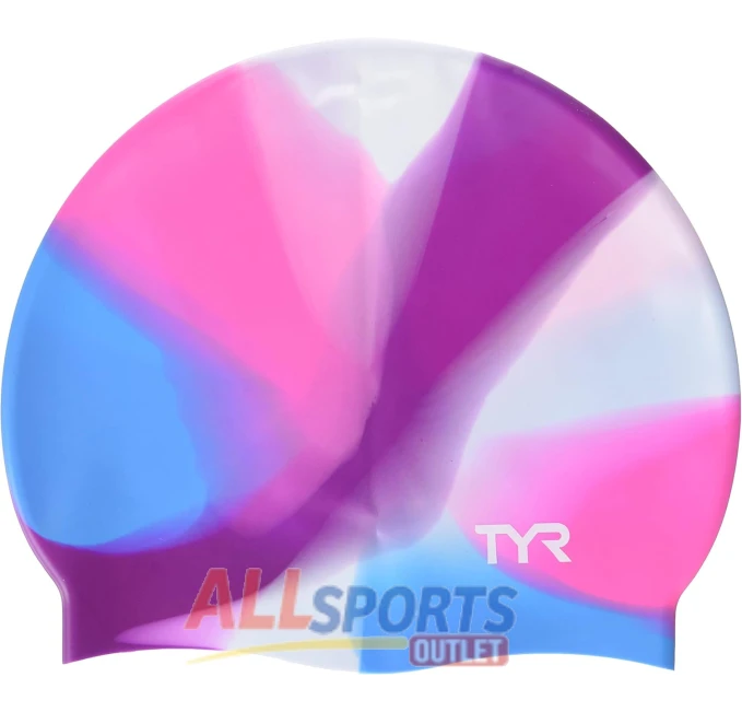 TYR Tie Dye Silicone Swim Cap All Sports Outlet Youth Size