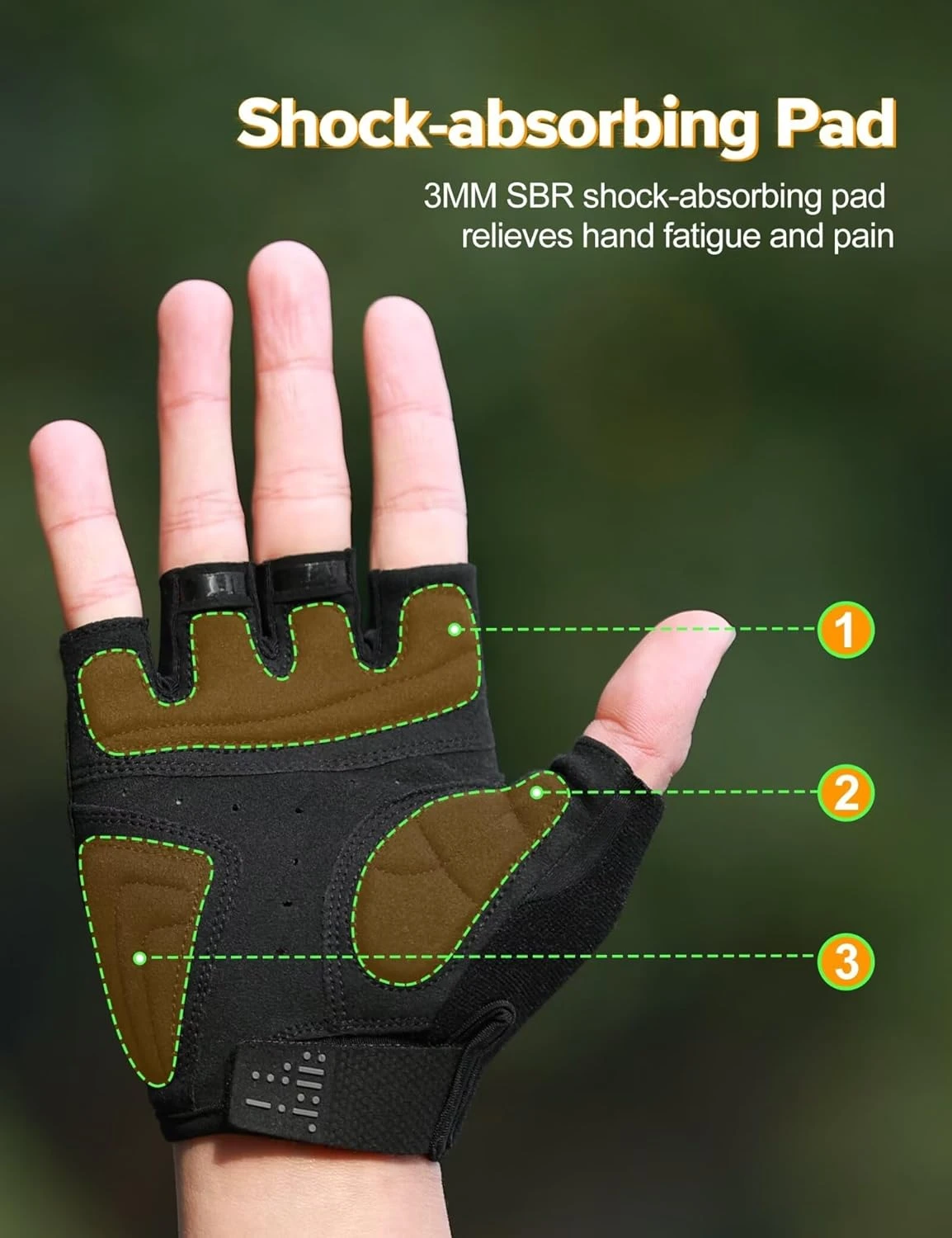 INBIKE Anti Slip Fingerless Cycling Gloves All Sports Outlet - Image 4