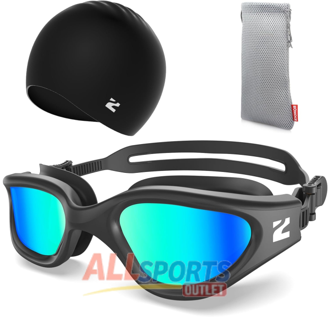 ZIONOR G1 Lite Swim Goggles with Cap Set for Adults All Sports Outlet