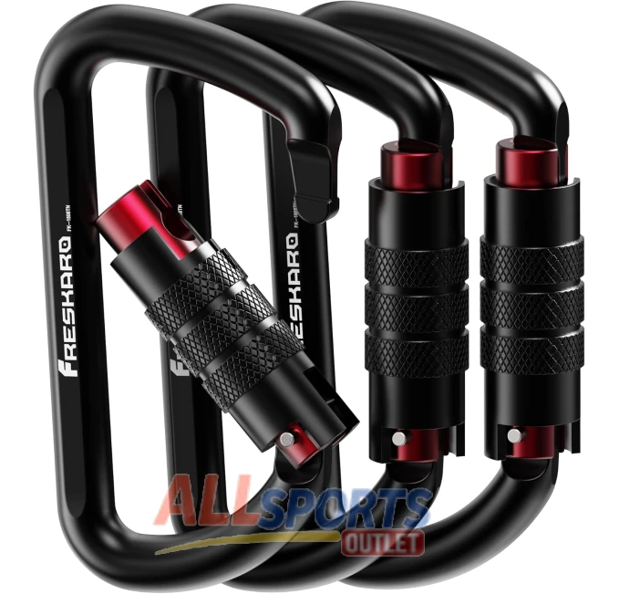 3 Inch Auto Locking Carabiner Clips for Hiking All Sports Outlet