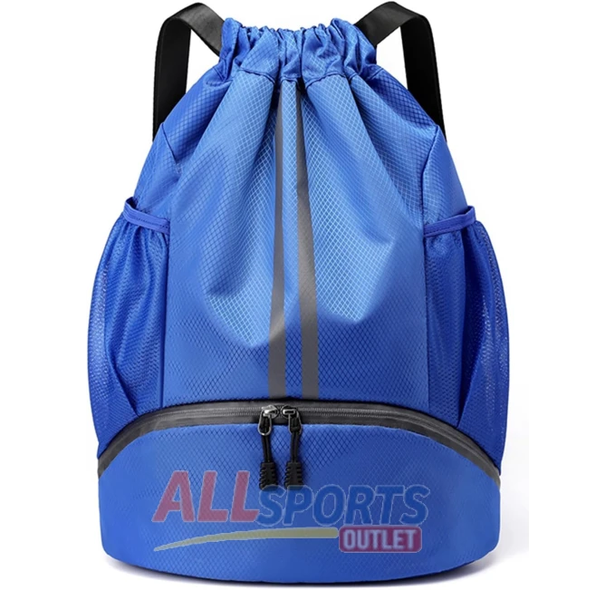 BROTOU Soccer Bag All Sports Outlet Drawstring Backpack with Ball and Shoe Compartments