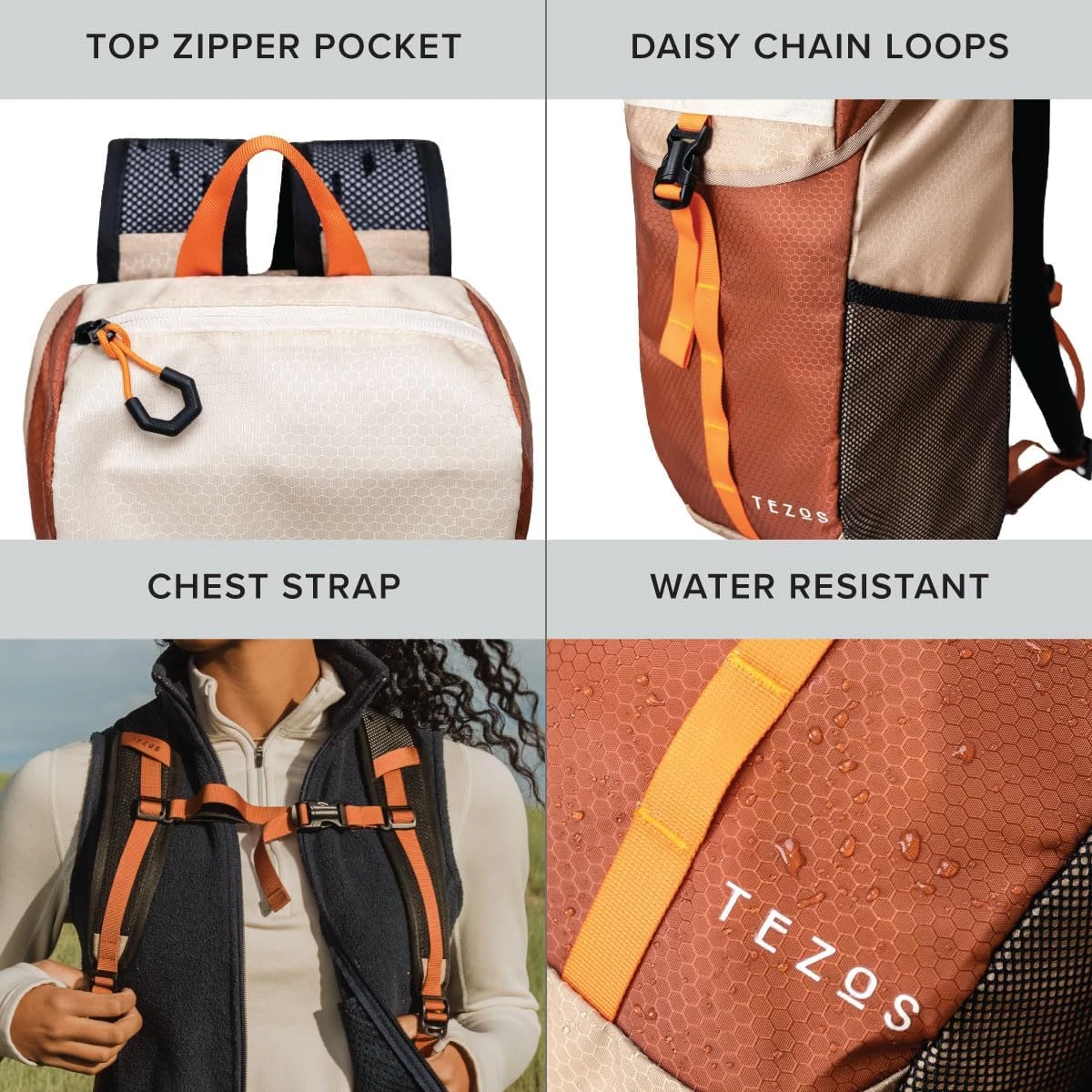 Tezos Juniper Daypack 16L Lightweight Hiking and Travel All Sports Outlet - Image 3
