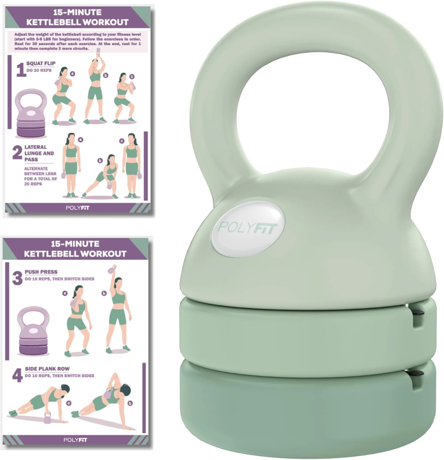 Polyfit Adjustable Kettlebell 5-12 lb All Sports Outlet