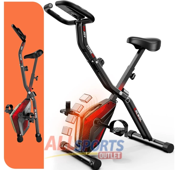 Exercise Bike with 16-Level Resistance Comfortable Seat by All Sports Outlet