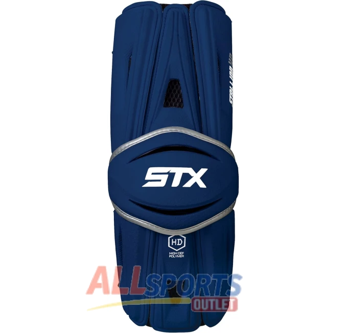 STX Lacrosse Stallion HD Arm Guards Navy Large Sports Gear All Sports Outlet