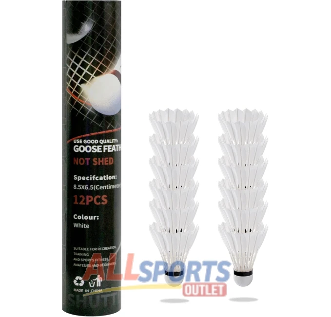 12 Pack Badminton Shuttlecocks for Amateurs and Beginners All Sports Outlet
