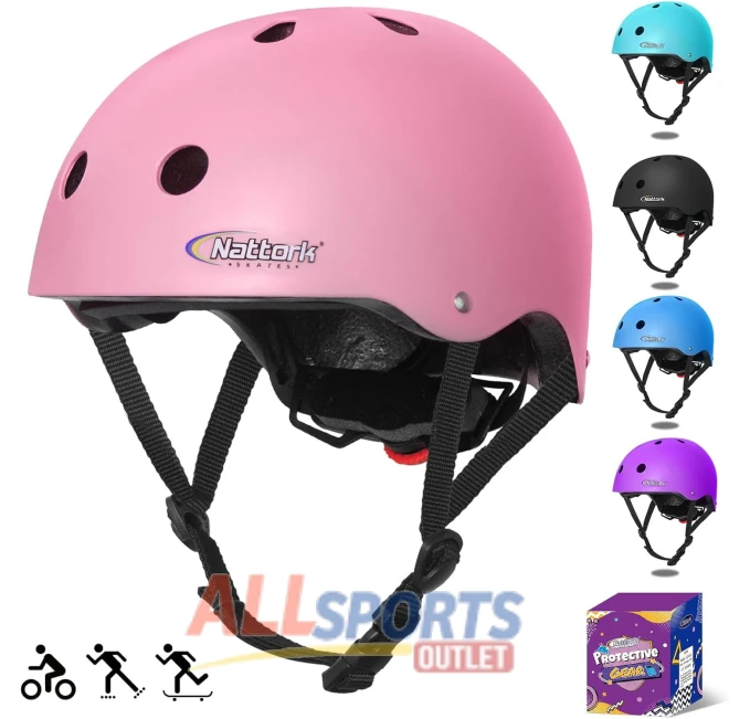 Nattork Skateboard Helmet for Kids Youth Adults All Sports Outlet