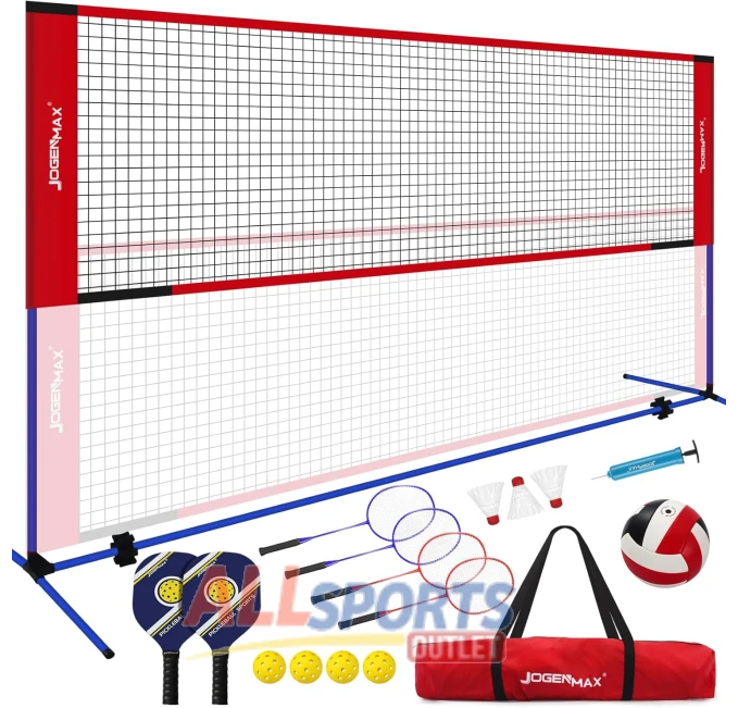 JOGENMAX Pickleball and Volleyball Net Set for Backyard All Sports Outlet