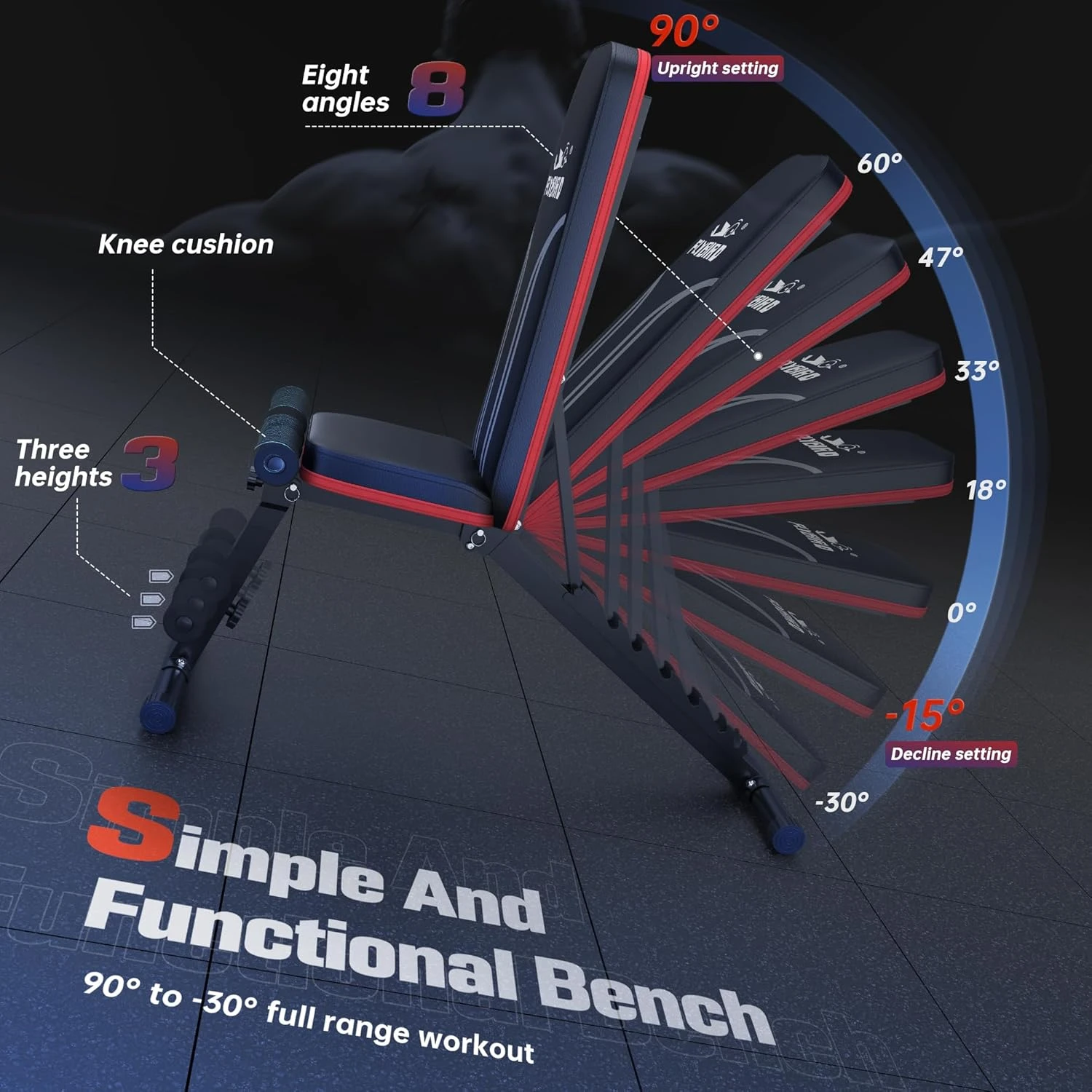 FLYBIRD Adjustable Weight Bench for Home Gym Sturdy and Durable All Sports Outlet - Image 3