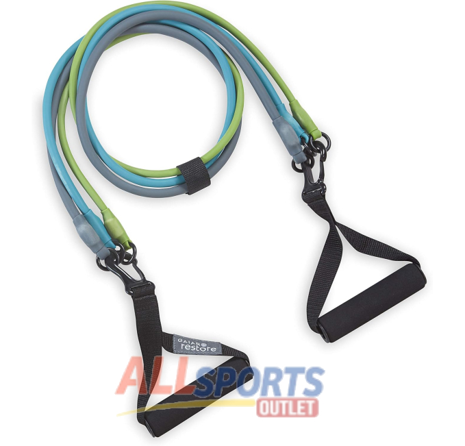 Gaiam 3in1 Resistance Band Kit for High Intensity Training All Sports Outlet