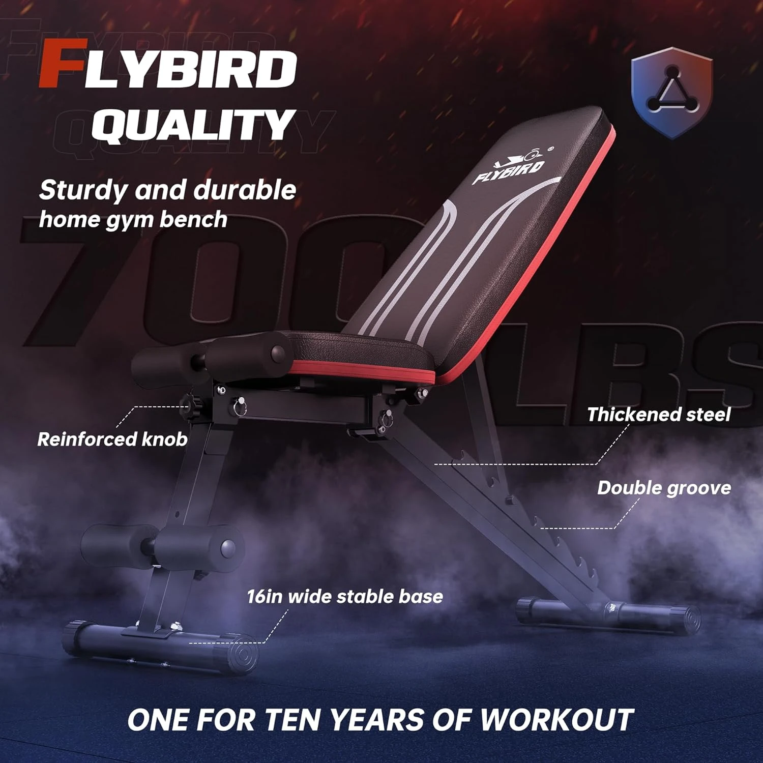 FLYBIRD Adjustable Weight Bench for Home Gym Sturdy and Durable All Sports Outlet - Image 2