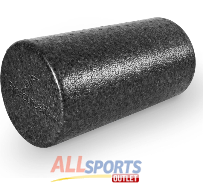 ProsourceFit High Density Foam Roller 12 Inch Firm Full Body Massage Tool for Back Stretching Yoga Pilates Post Workout Muscle Recuperation Black All Sports Outlet