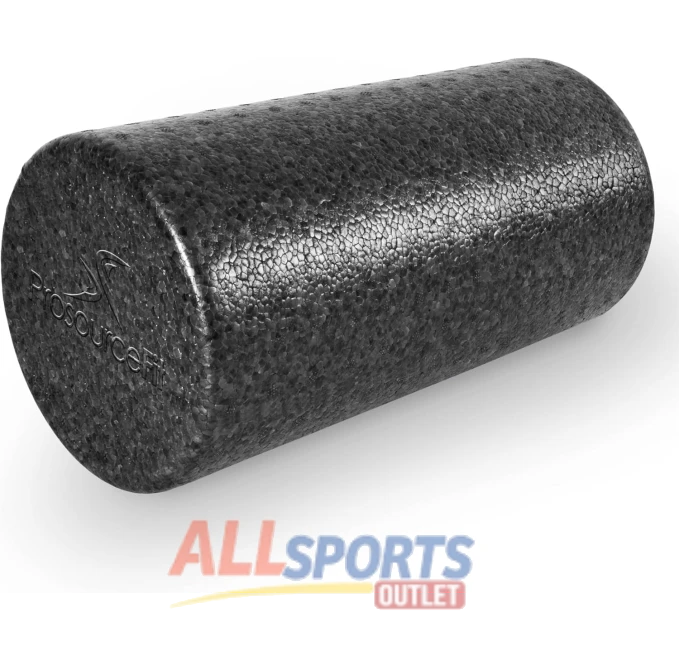ProsourceFit High Density Foam Roller 12 Inch Firm Full Body Massage Tool for Back Stretching Yoga Pilates Post Workout Muscle Recuperation Black All Sports Outlet