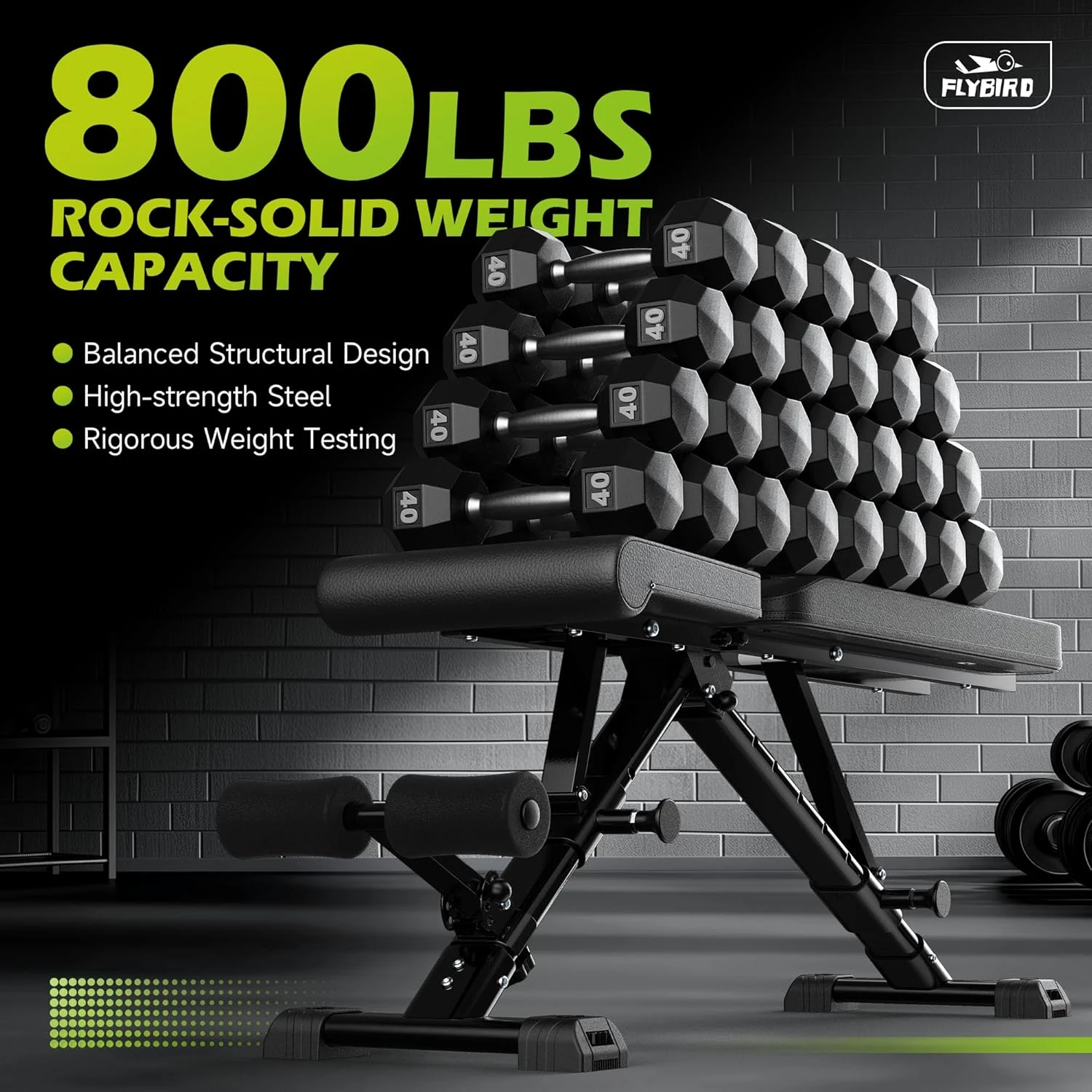 FLYBIRD Adjustable Weight Bench for Full Body Workout at All Sports Outlet - Image 3
